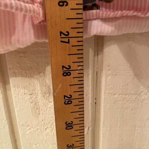 Vintage Quizz New York Shirt Women's Large Pink Striped Teddy Bear Sleeveless - Picture 9 of 9